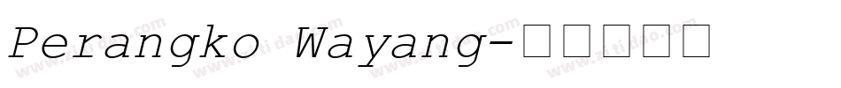 Perangko Wayang字体转换